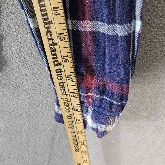 Romantic Gypsy Womens Boho Plaid Multicolor Patchwork Button Up Shirt Plus 2X - Picture 7 of 9